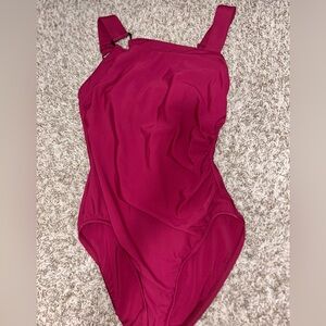 Pink one piece swimsuit